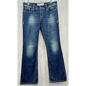 BKE Buckle Womens Jeans Sz 29 Dakota Distressed Dark Wash Boot Cut